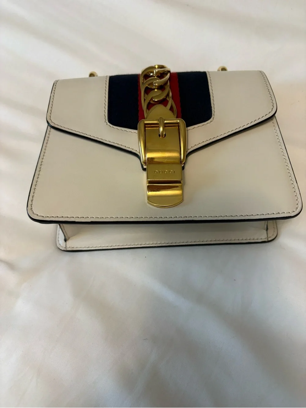 GUCCI Calfskin Mini Sylvie Chain
Shoulder Bag Dust Bag/COA New Condition - Picture 11 of 11